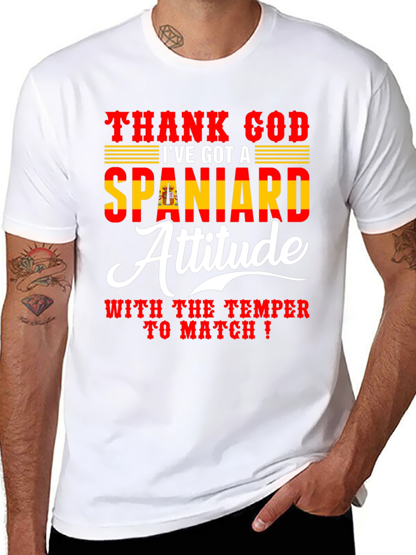 Spanish Attitude T-Shirt - Mens Black Tee