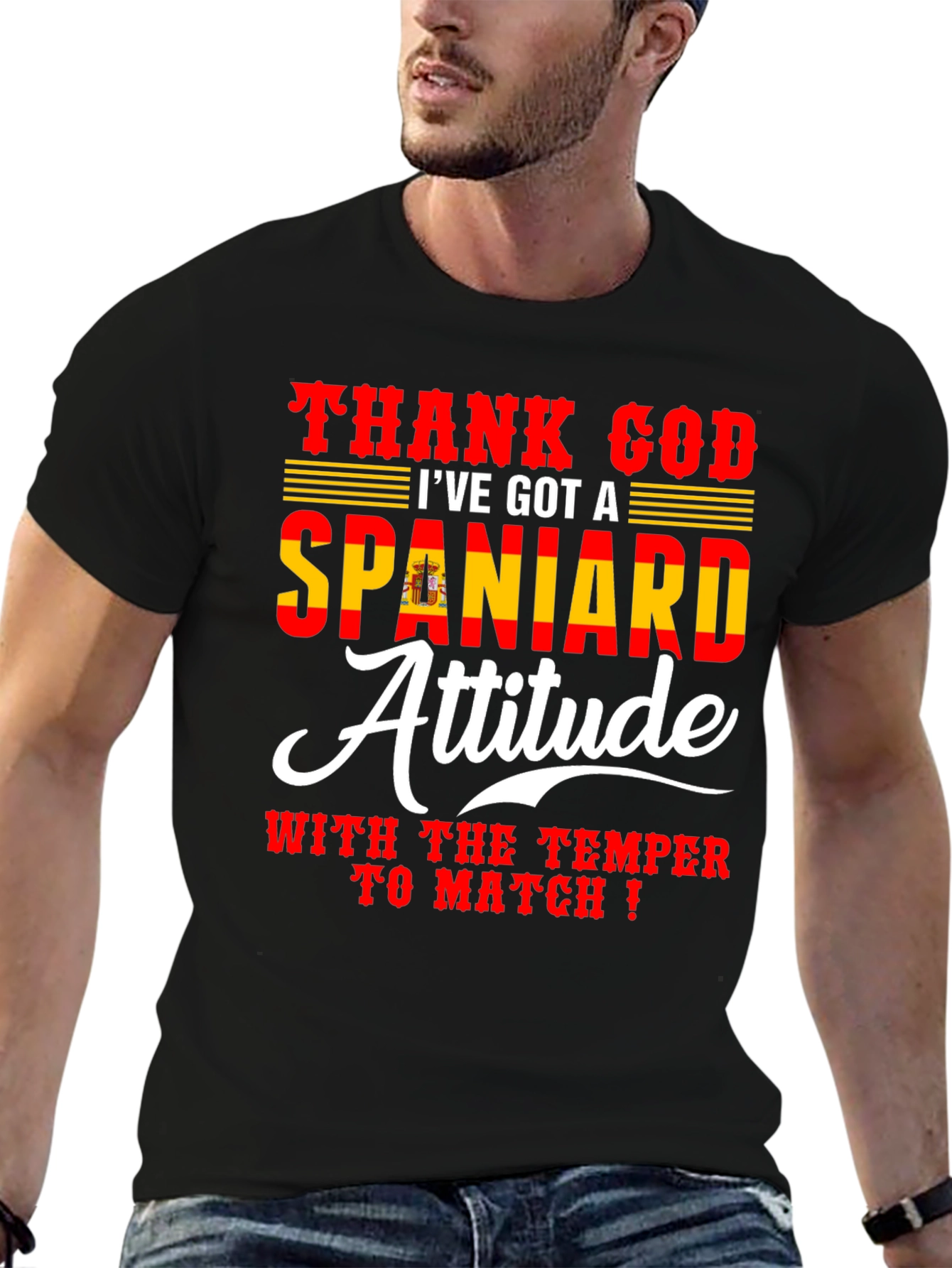 Spanish Attitude T-Shirt - Mens Black Tee