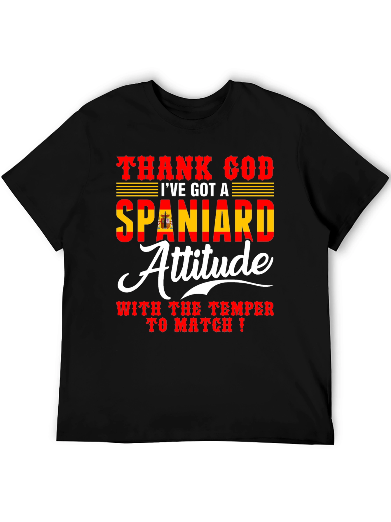 Spanish Attitude T-Shirt - Mens Black Tee