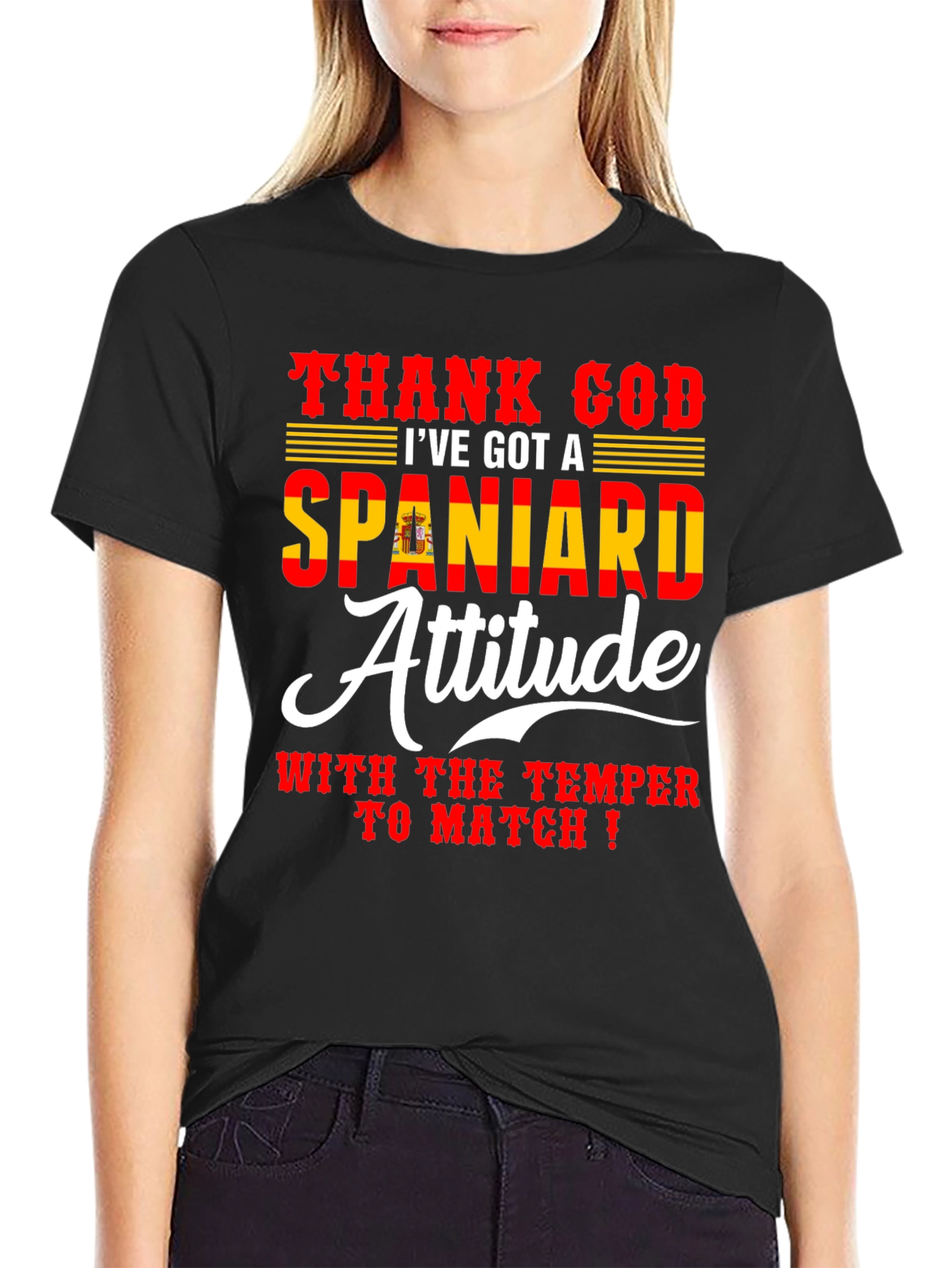 Spanish Attitude T-Shirt - Mens Black Tee