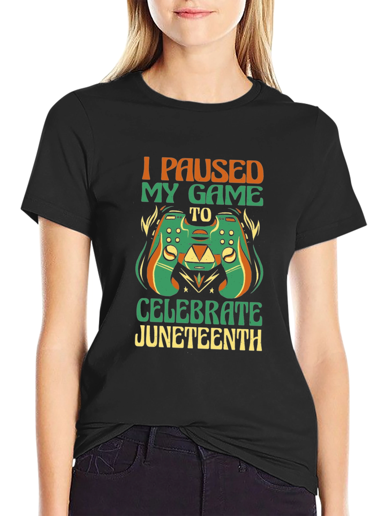 Juneteenth Gamer T-Shirt - I Paused My Game to Celebrate