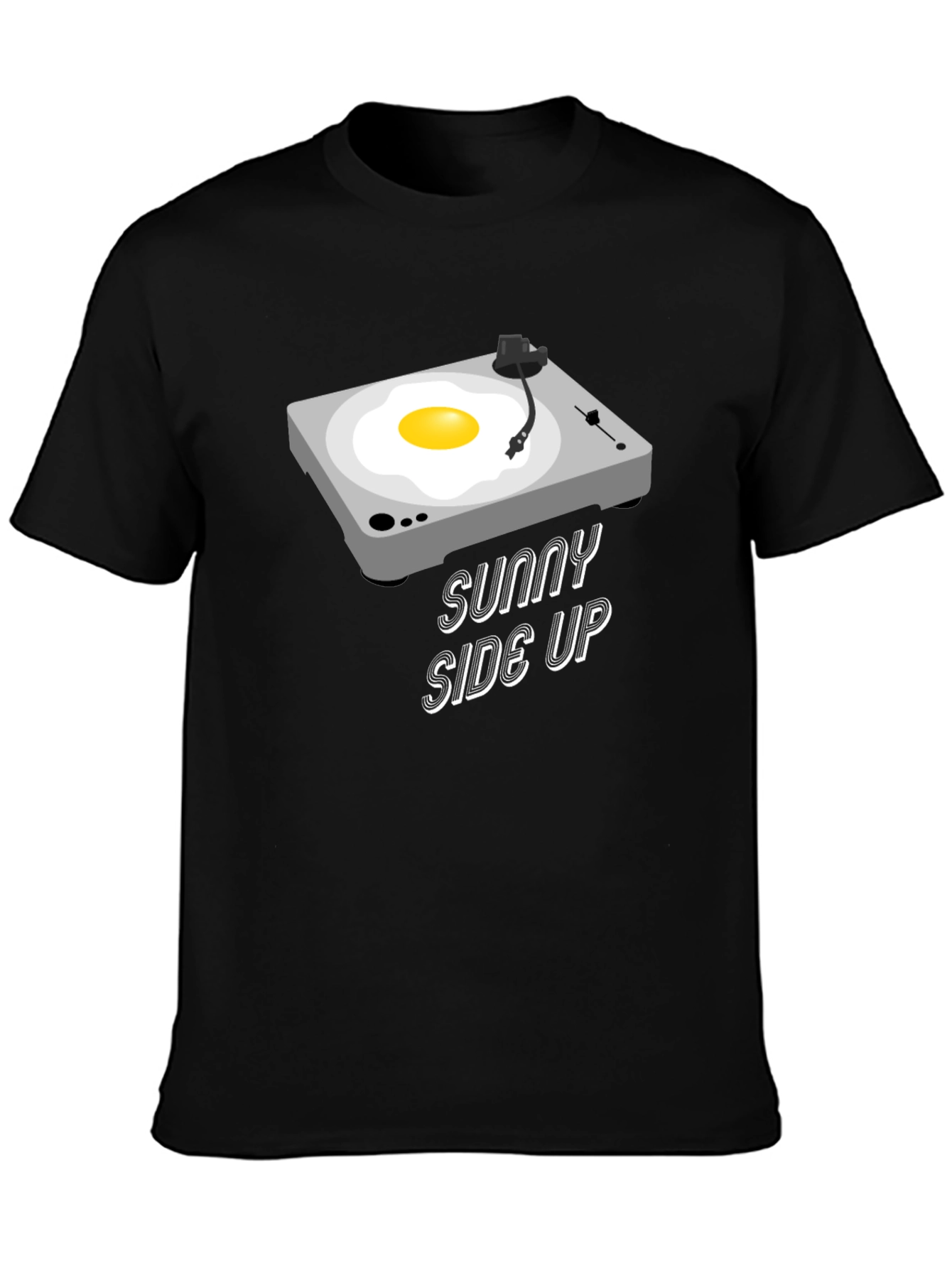 Sunny Side Up Record Player Graphic T-Shirt