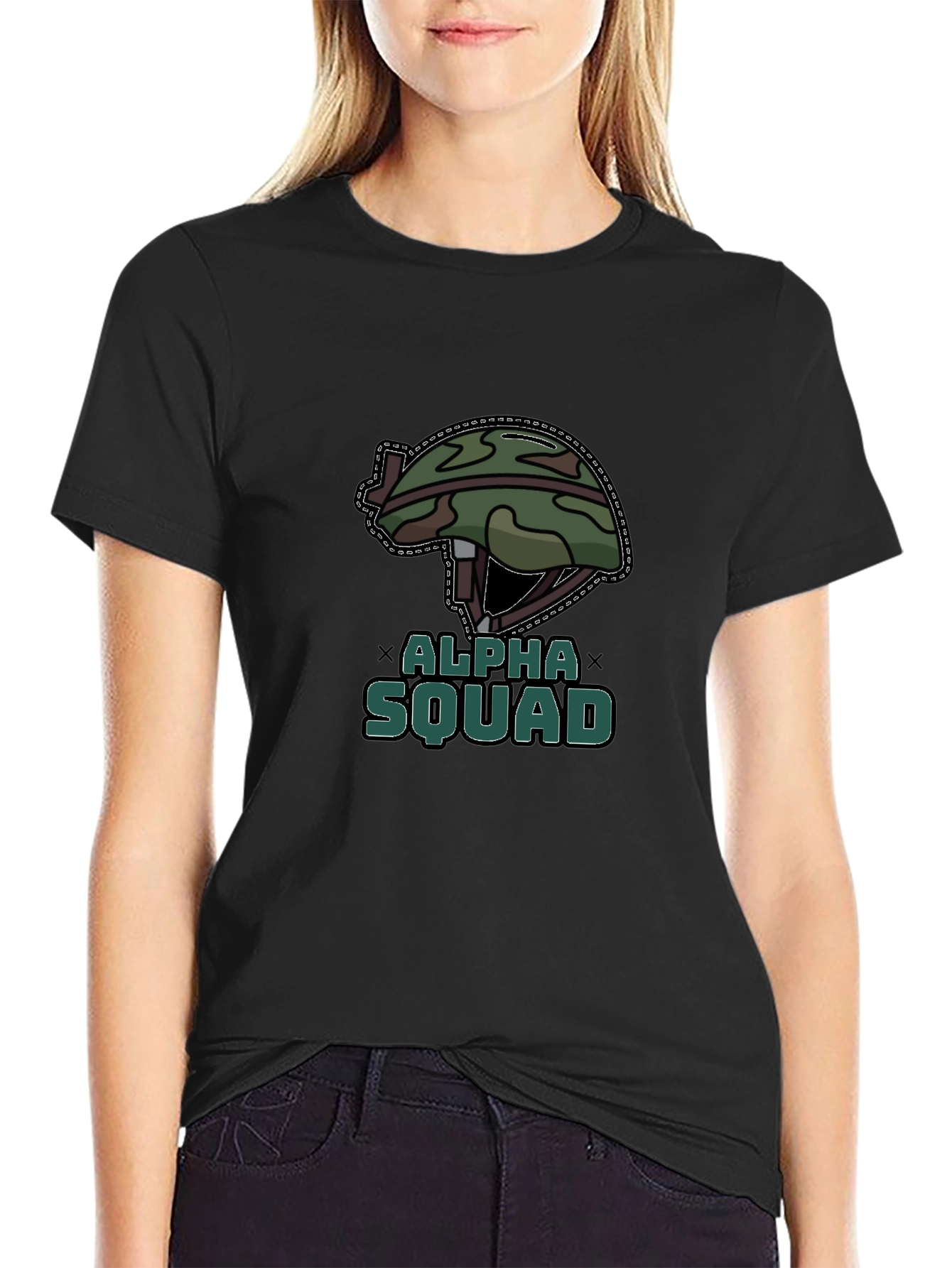 Alpha Squad Graphic Tee - Military Style T-Shirt