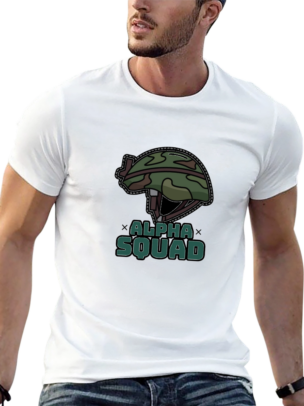 Alpha Squad Graphic Tee - Military Style T-Shirt