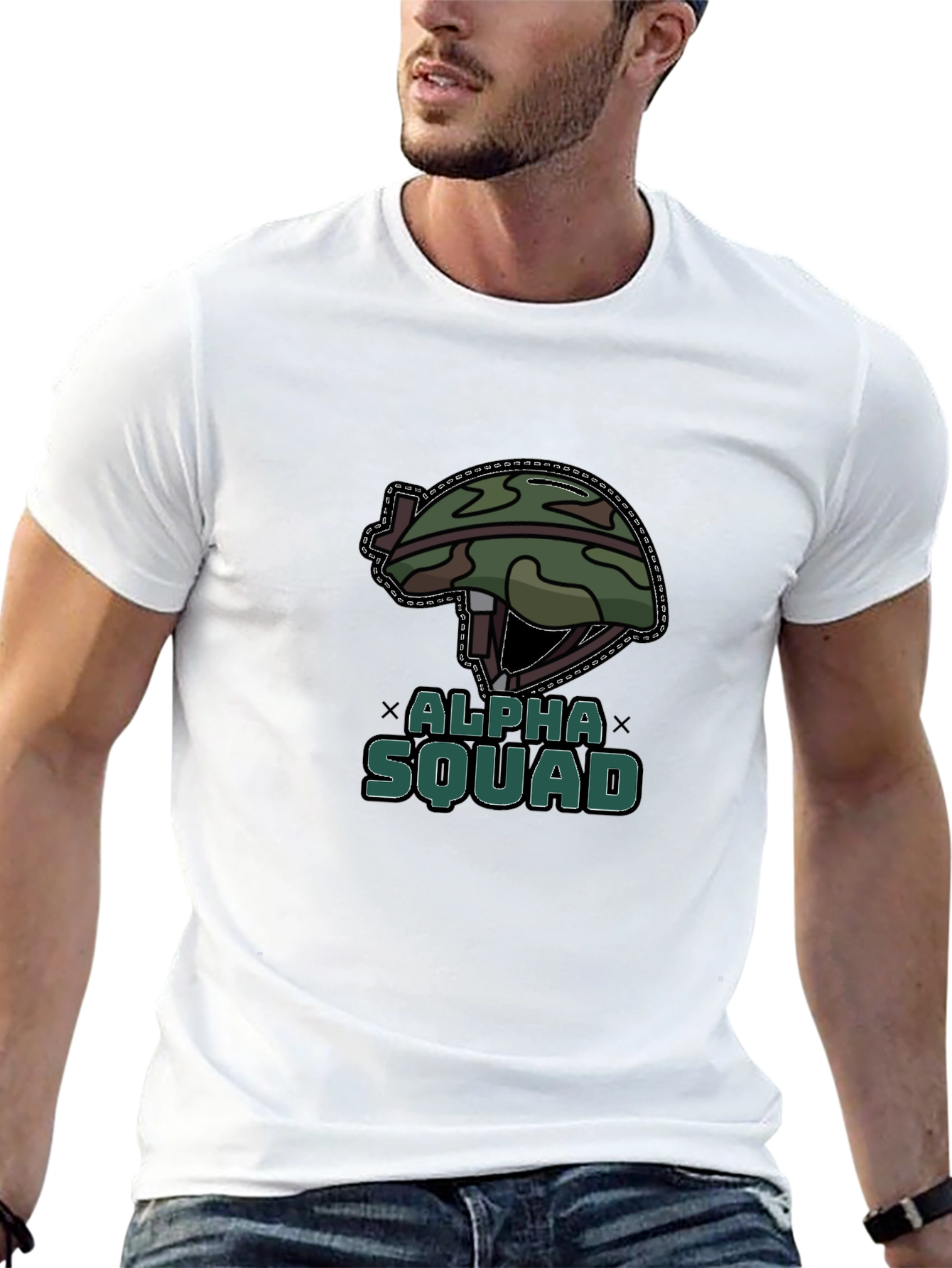 Alpha Squad Graphic Tee - Military Style T-Shirt