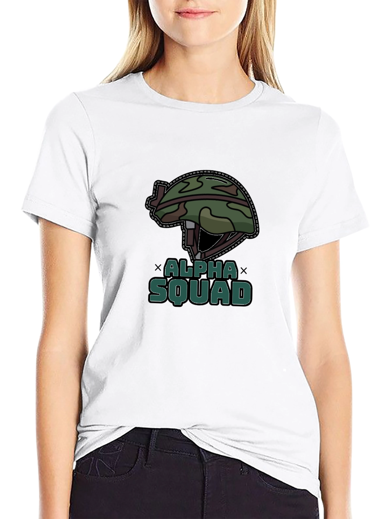 Alpha Squad Graphic Tee - Military Style T-Shirt