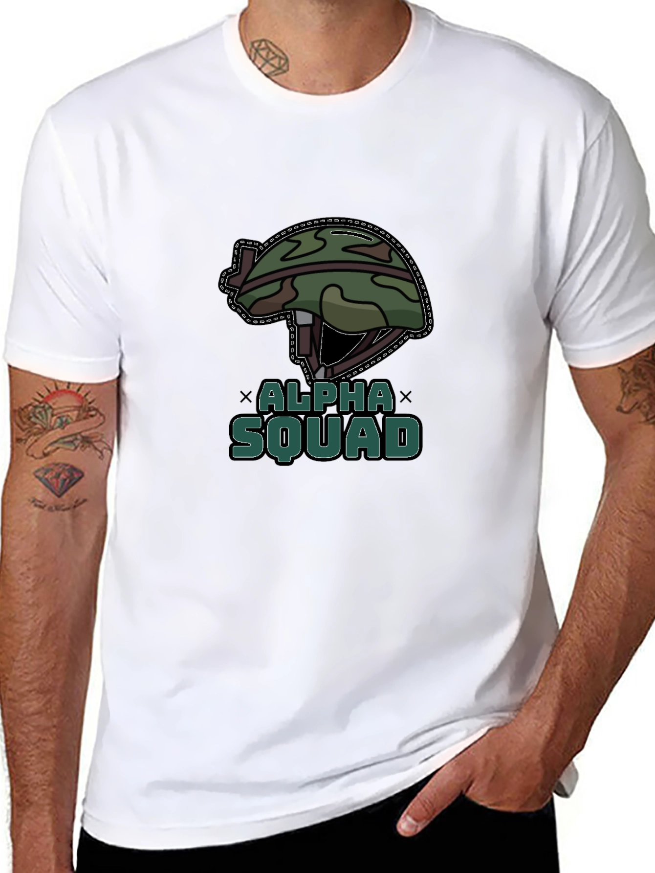 Alpha Squad Graphic Tee - Military Style T-Shirt