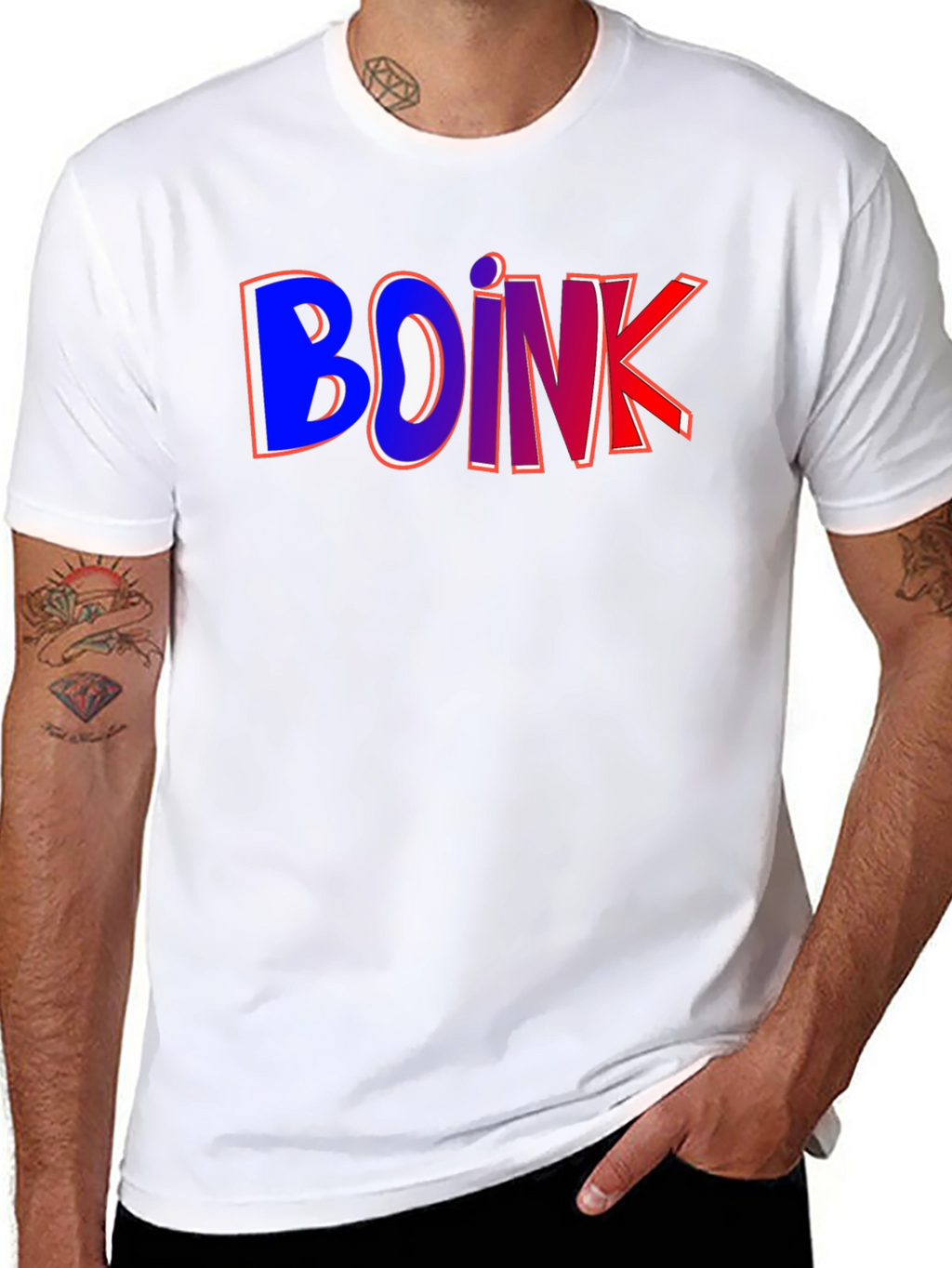Boink Graphic T-Shirt - Crew Neck Cotton Tee