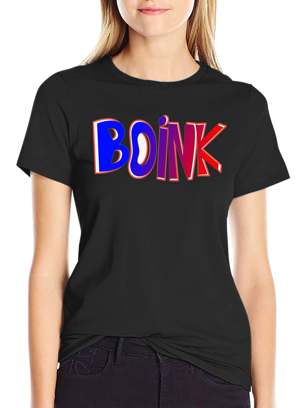 Boink Graphic T-Shirt - Crew Neck Cotton Tee