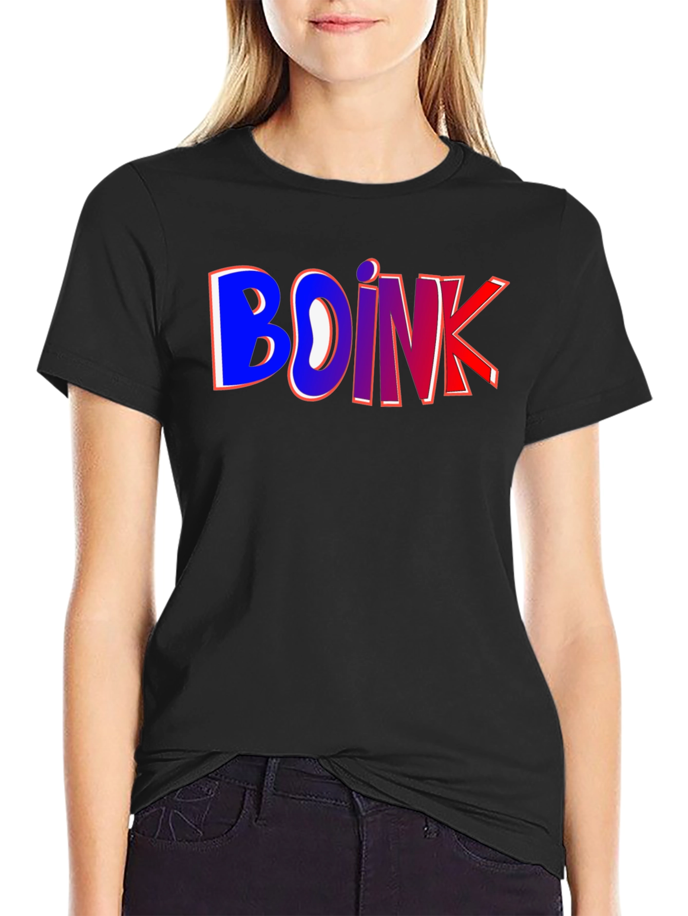 Boink Graphic T-Shirt - Crew Neck Cotton Tee