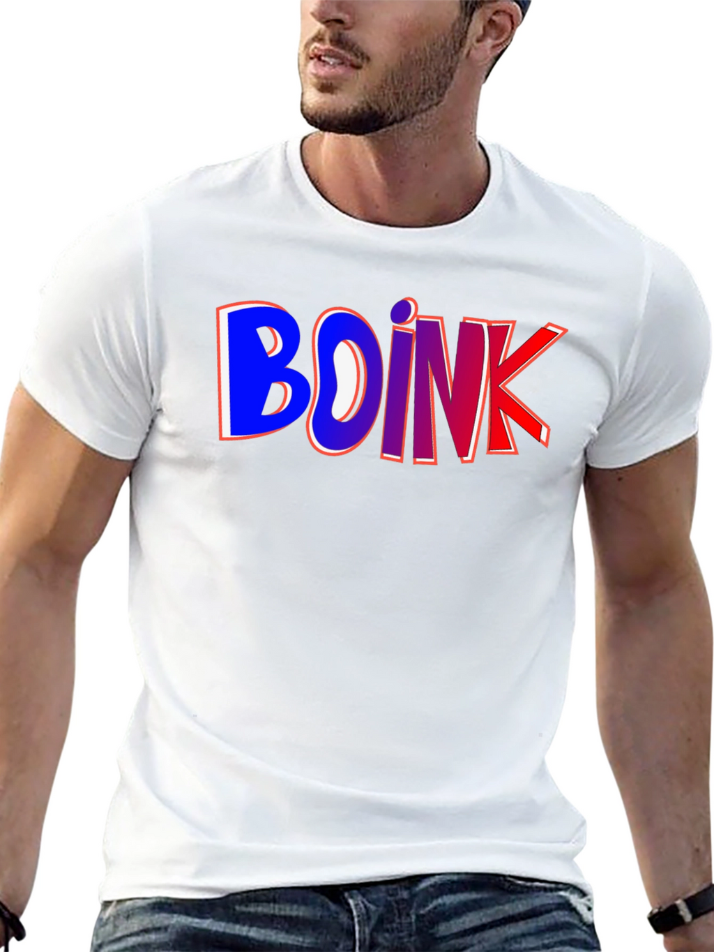 Boink Graphic T-Shirt - Crew Neck Cotton Tee