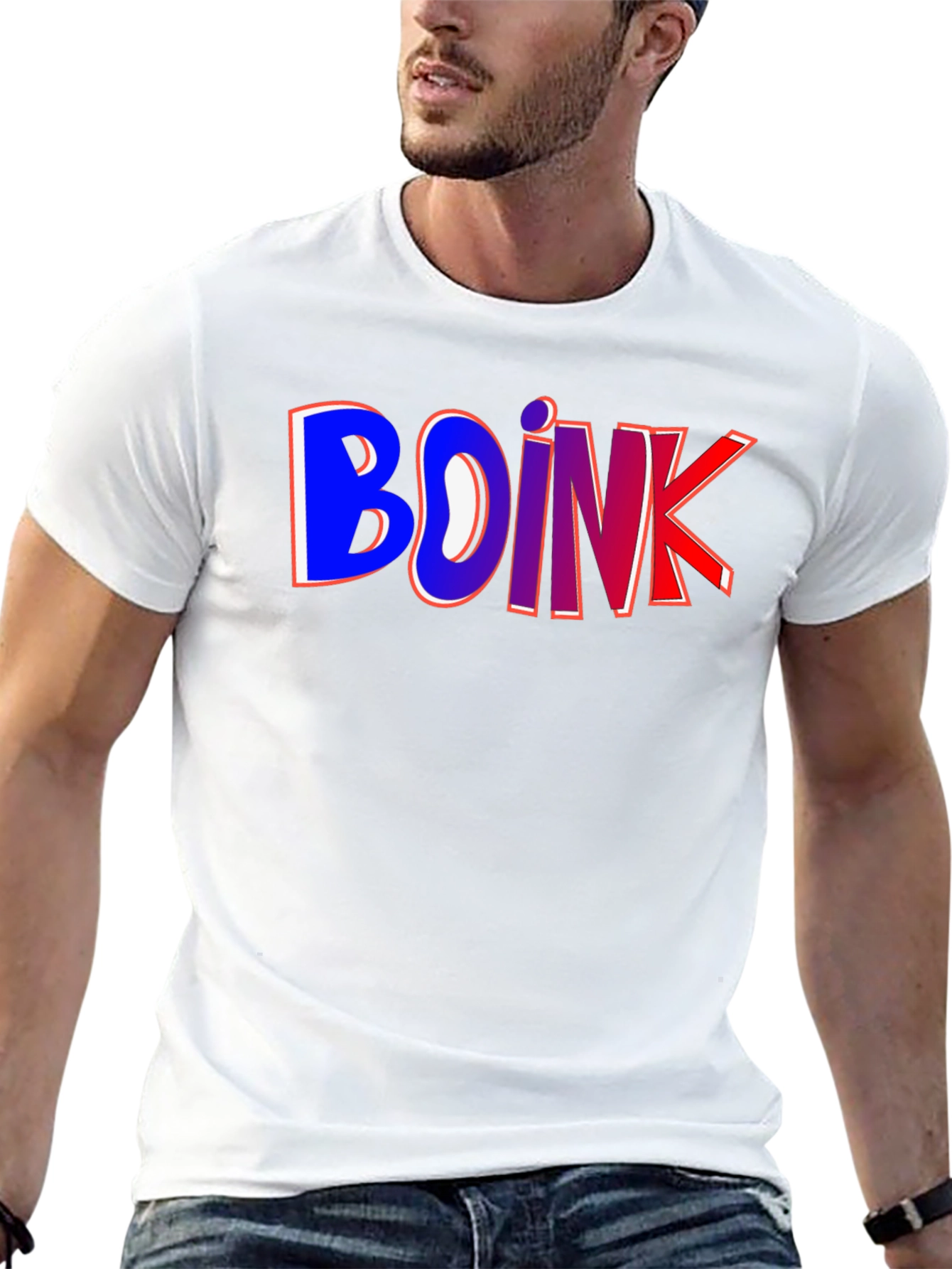 Boink Graphic T-Shirt - Crew Neck Cotton Tee