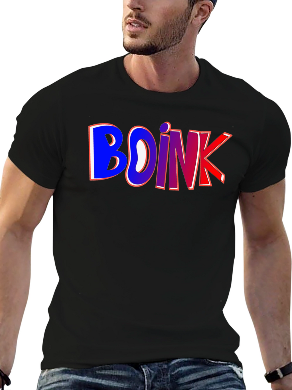 Boink Graphic T-Shirt - Crew Neck Cotton Tee