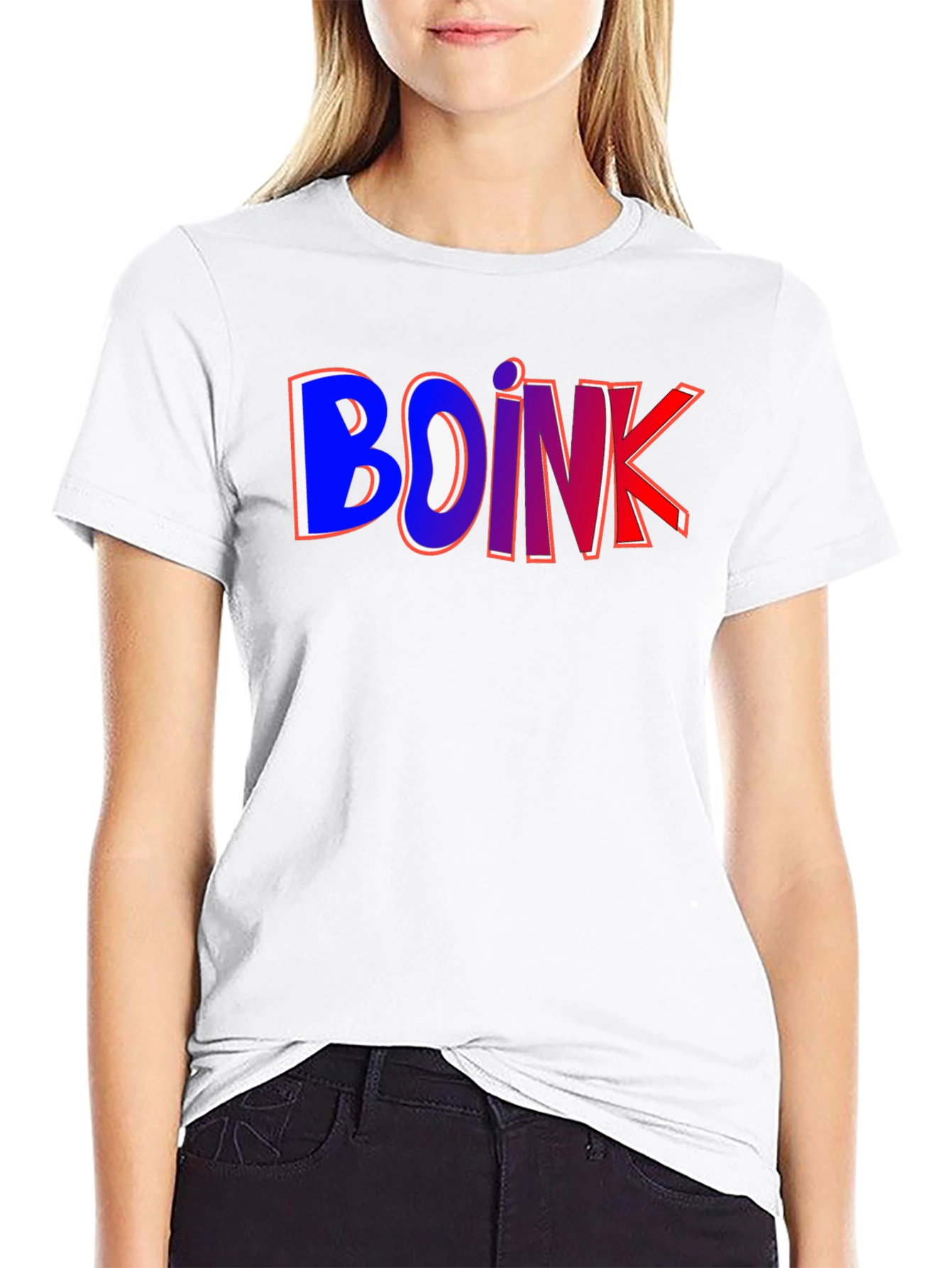 Boink Graphic T-Shirt - Crew Neck Cotton Tee