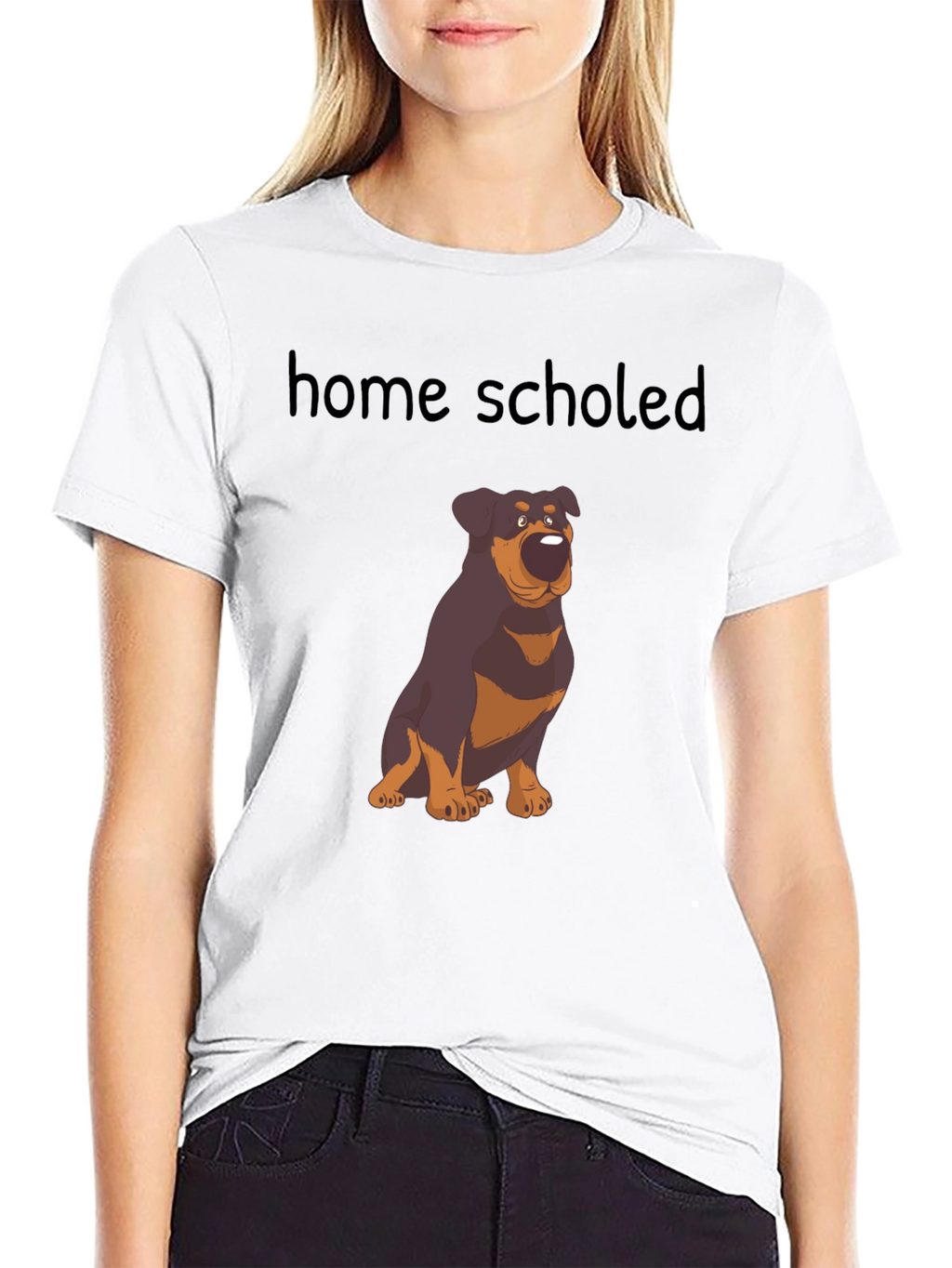 Home Schooled Rottweiler T-Shirt - Black