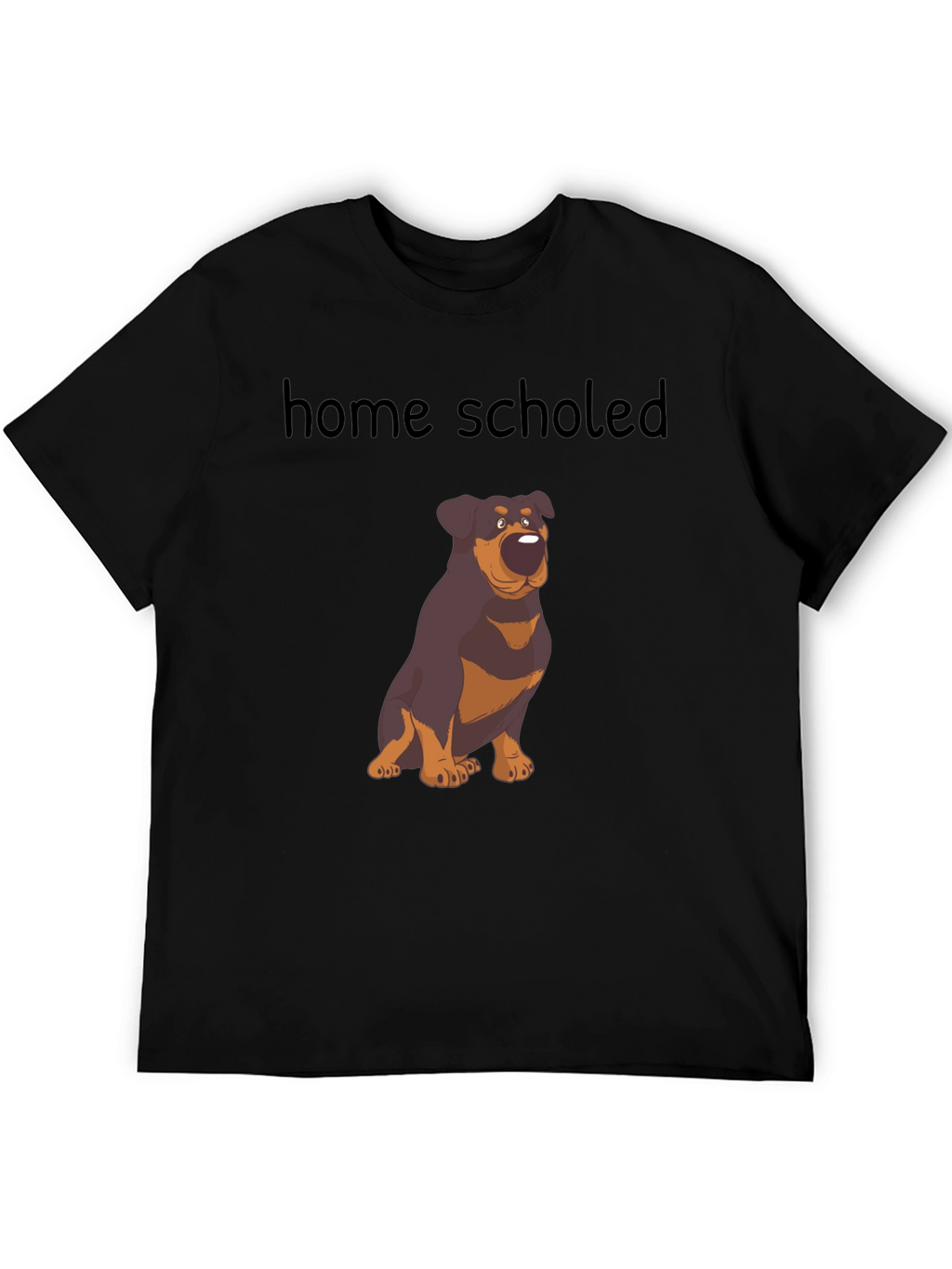 Home Schooled Rottweiler T-Shirt - Black