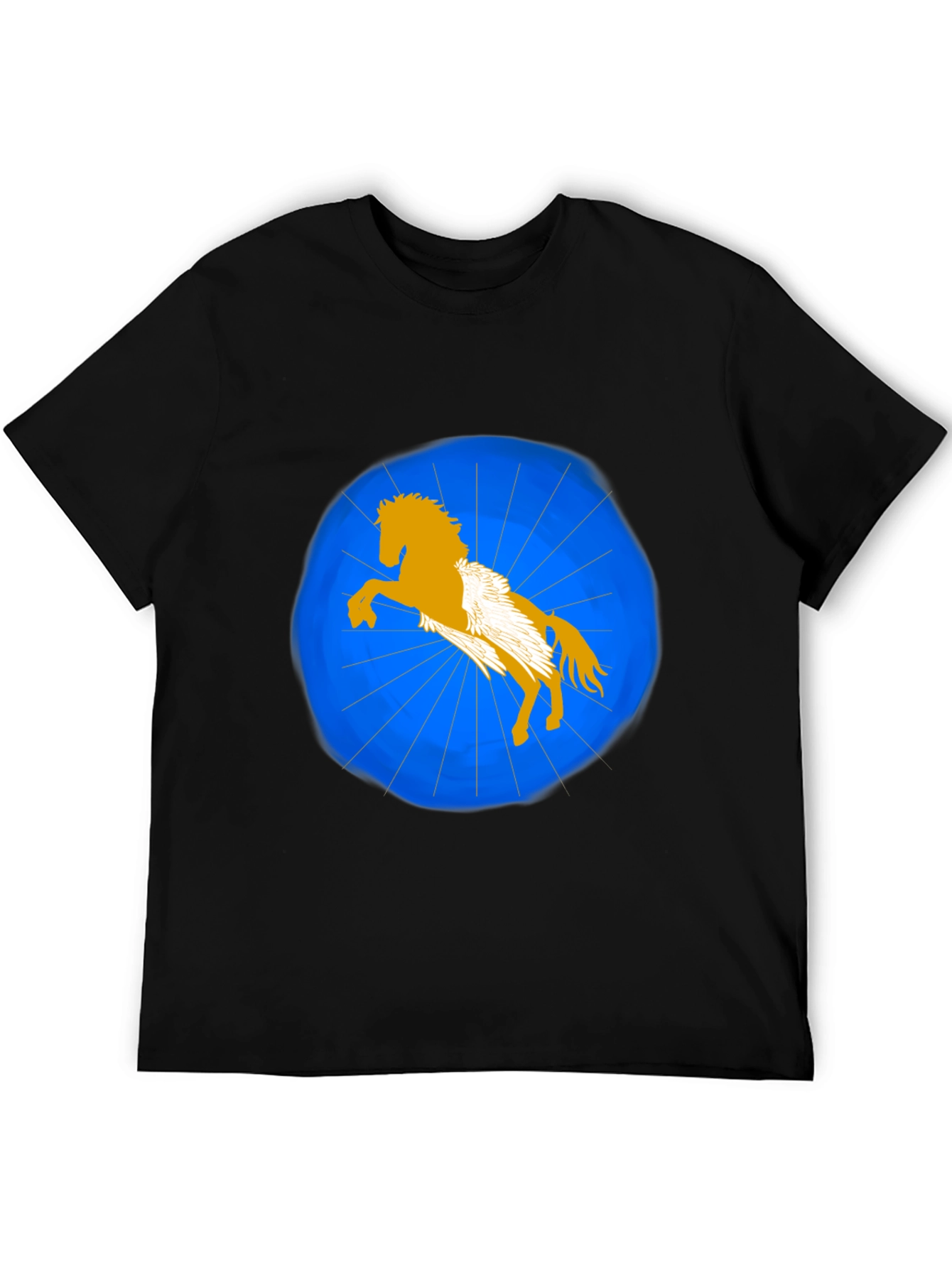 Pegasus Graphic T-Shirt - Black Stylish Design