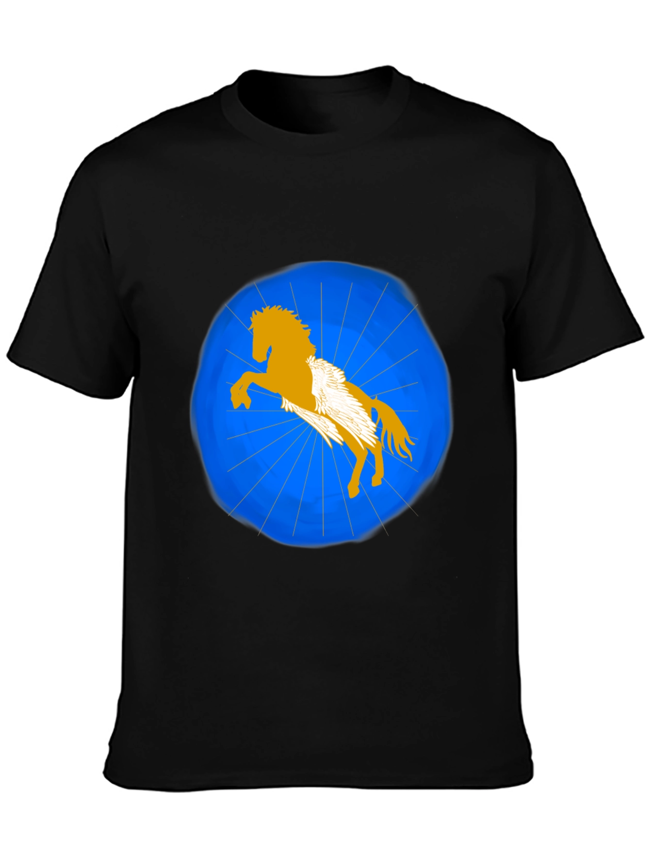 Pegasus Graphic T-Shirt - Black Stylish Design