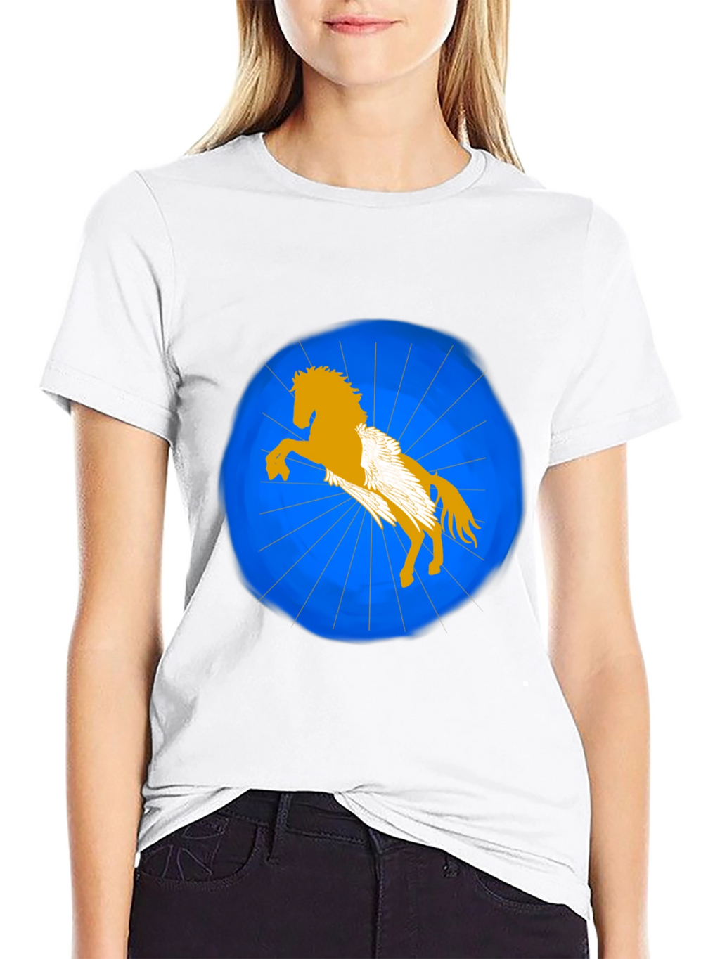 Pegasus Graphic T-Shirt - Black Stylish Design
