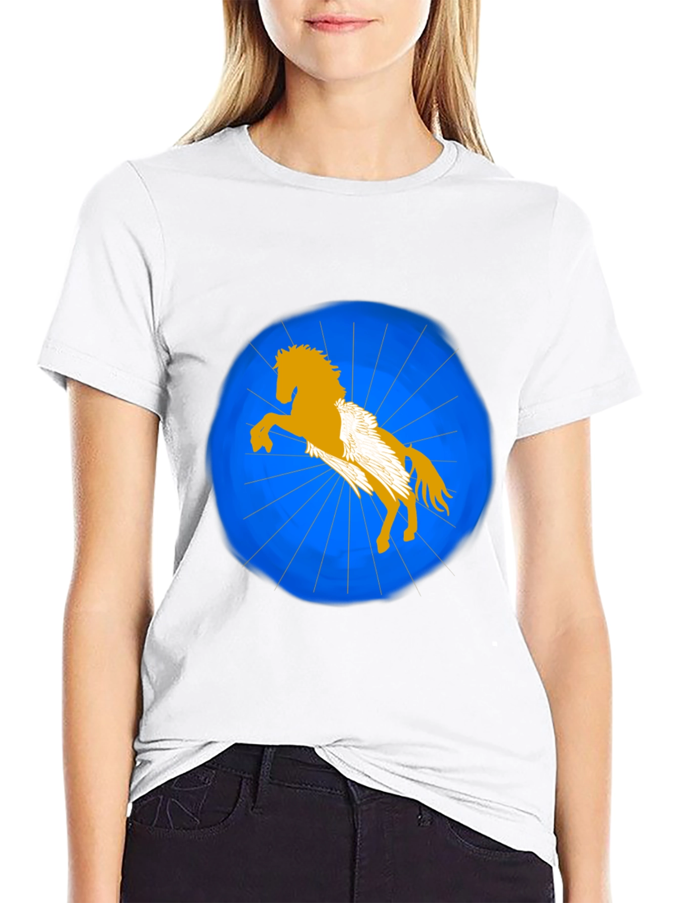 Pegasus Graphic T-Shirt - Black Stylish Design