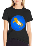 Pegasus Graphic T-Shirt - Black Stylish Design