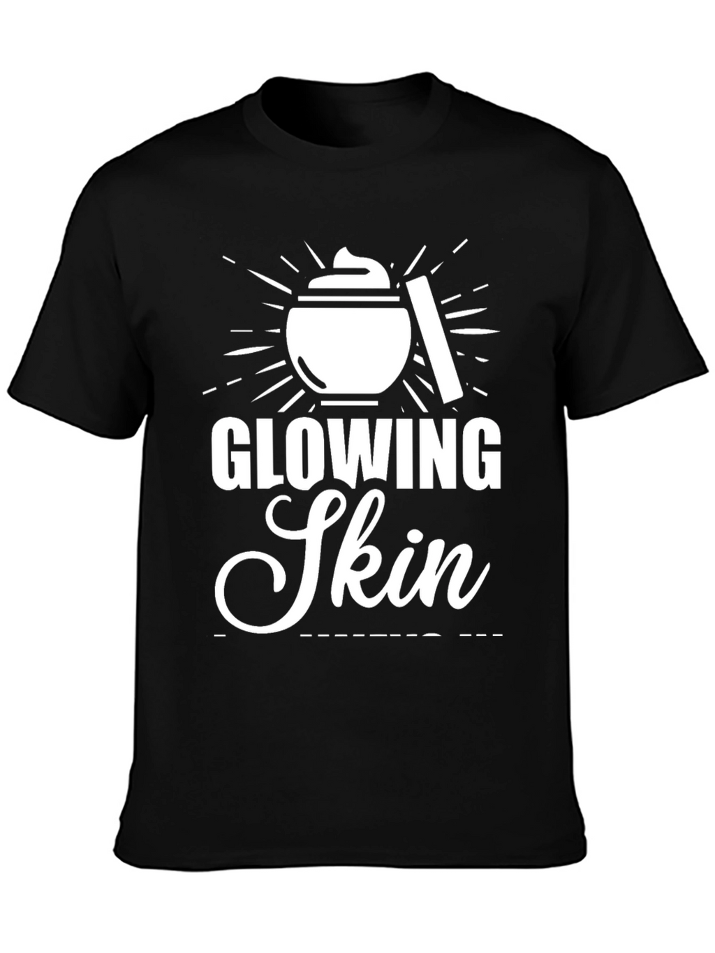 Glowing Skin T-Shirt Black Casual Tee