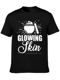 Glowing Skin T-Shirt Black Casual Tee