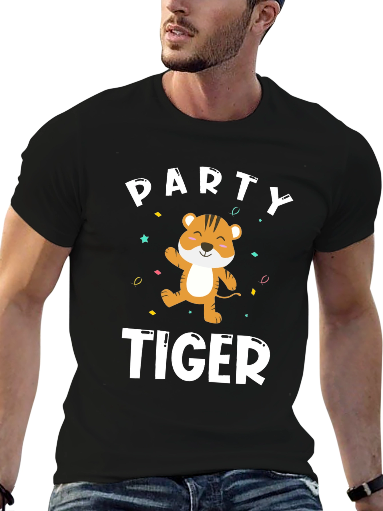 Party Tiger T-Shirt - Festive Graphic Tee