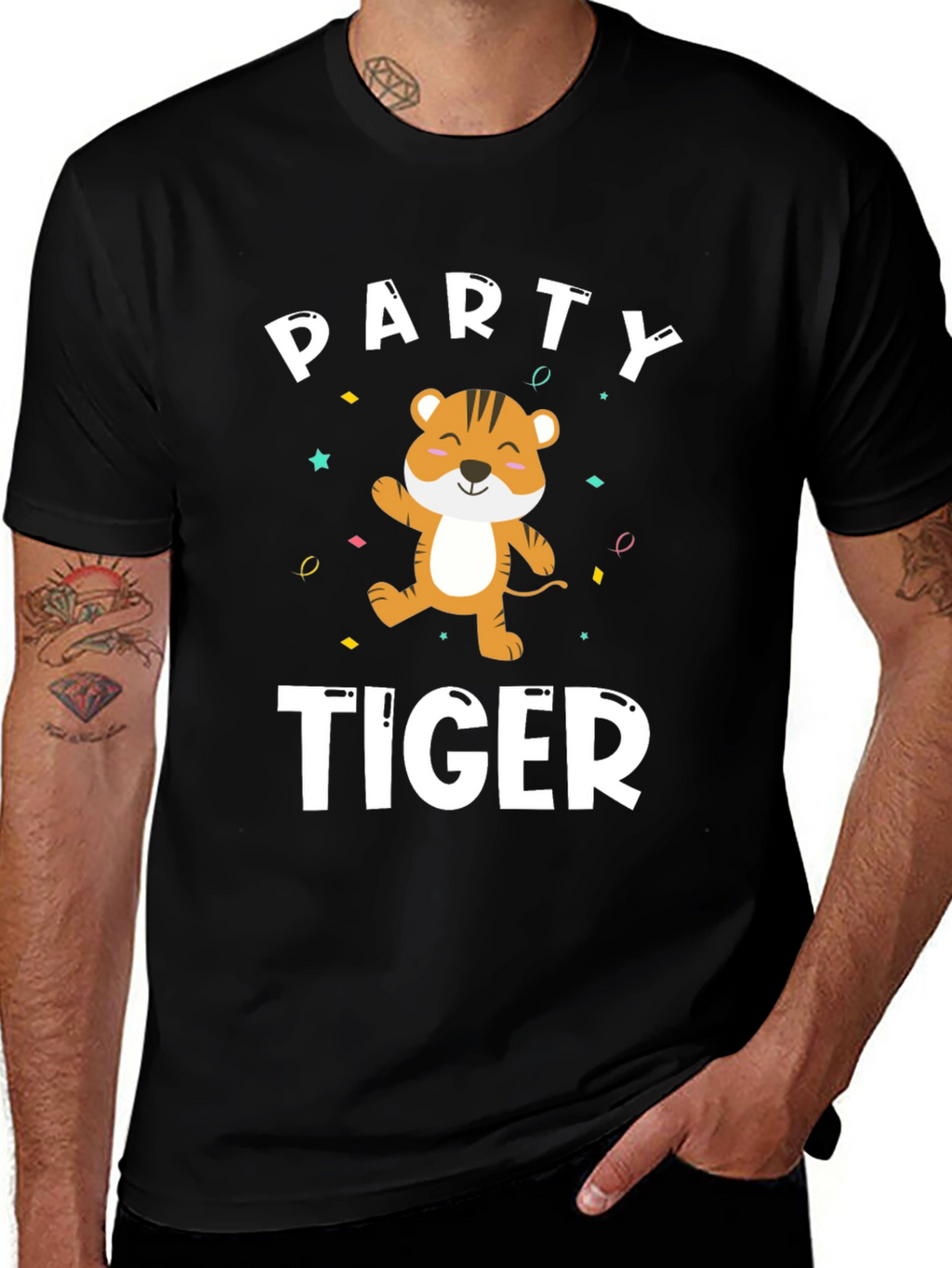 Party Tiger T-Shirt - Festive Graphic Tee