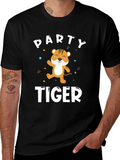 Party Tiger T-Shirt - Festive Graphic Tee