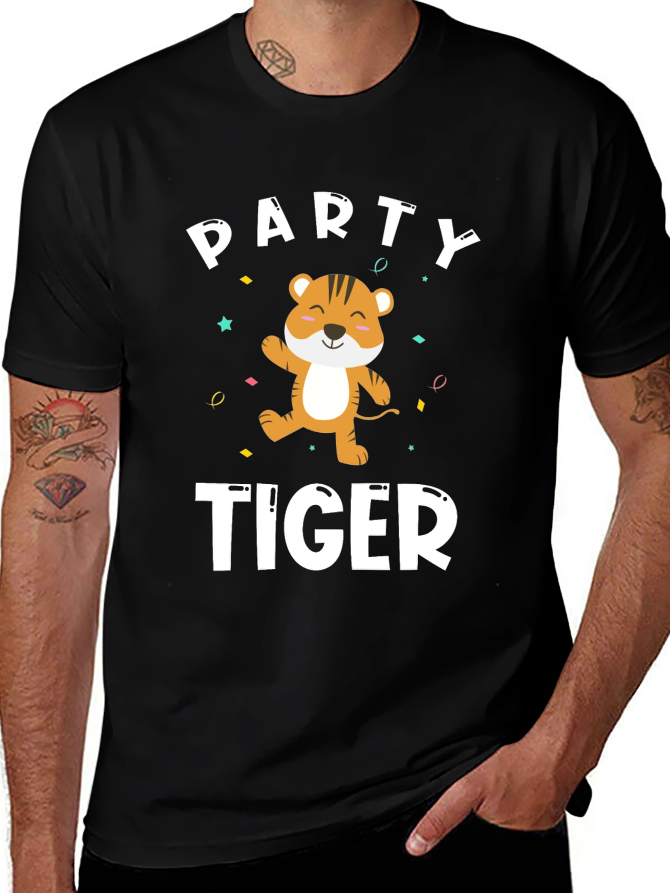 Party Tiger T-Shirt - Festive Graphic Tee