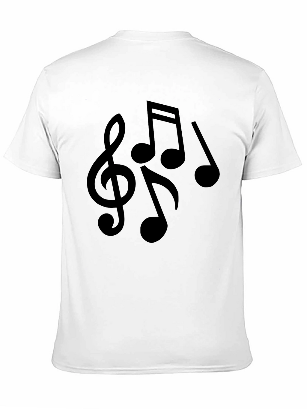 Musical Notes Graphic Tee - Black