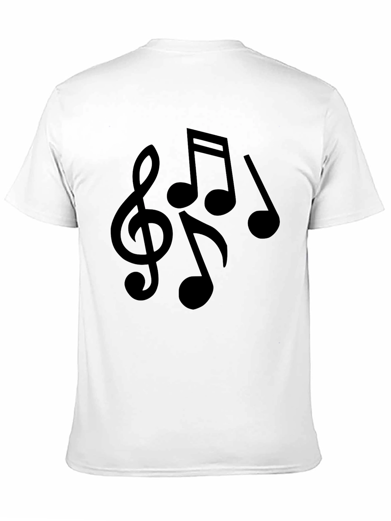 Musical Notes Graphic Tee - Black