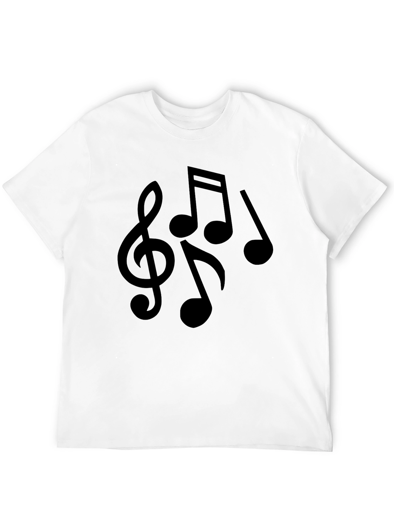 Musical Notes Graphic Tee - Black