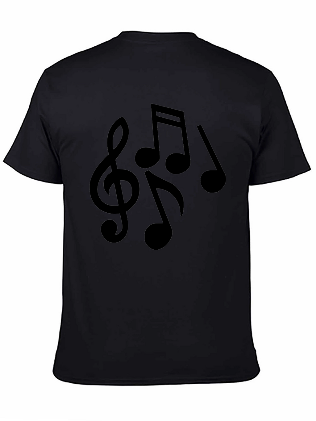 Musical Notes Graphic Tee - Black