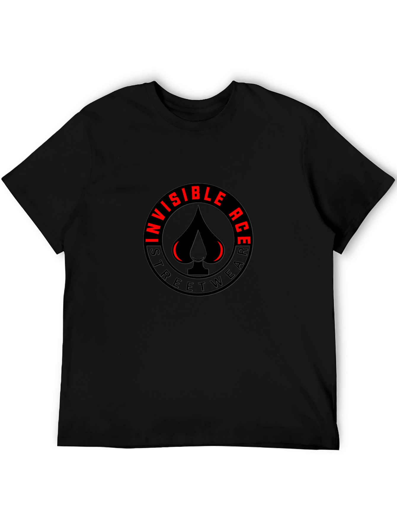Invisible Ace Black Graphic T-Shirt