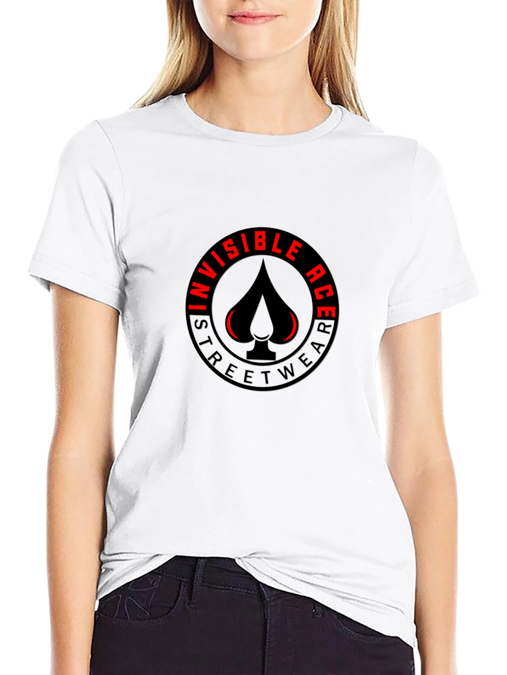 Invisible Ace Black Graphic T-Shirt