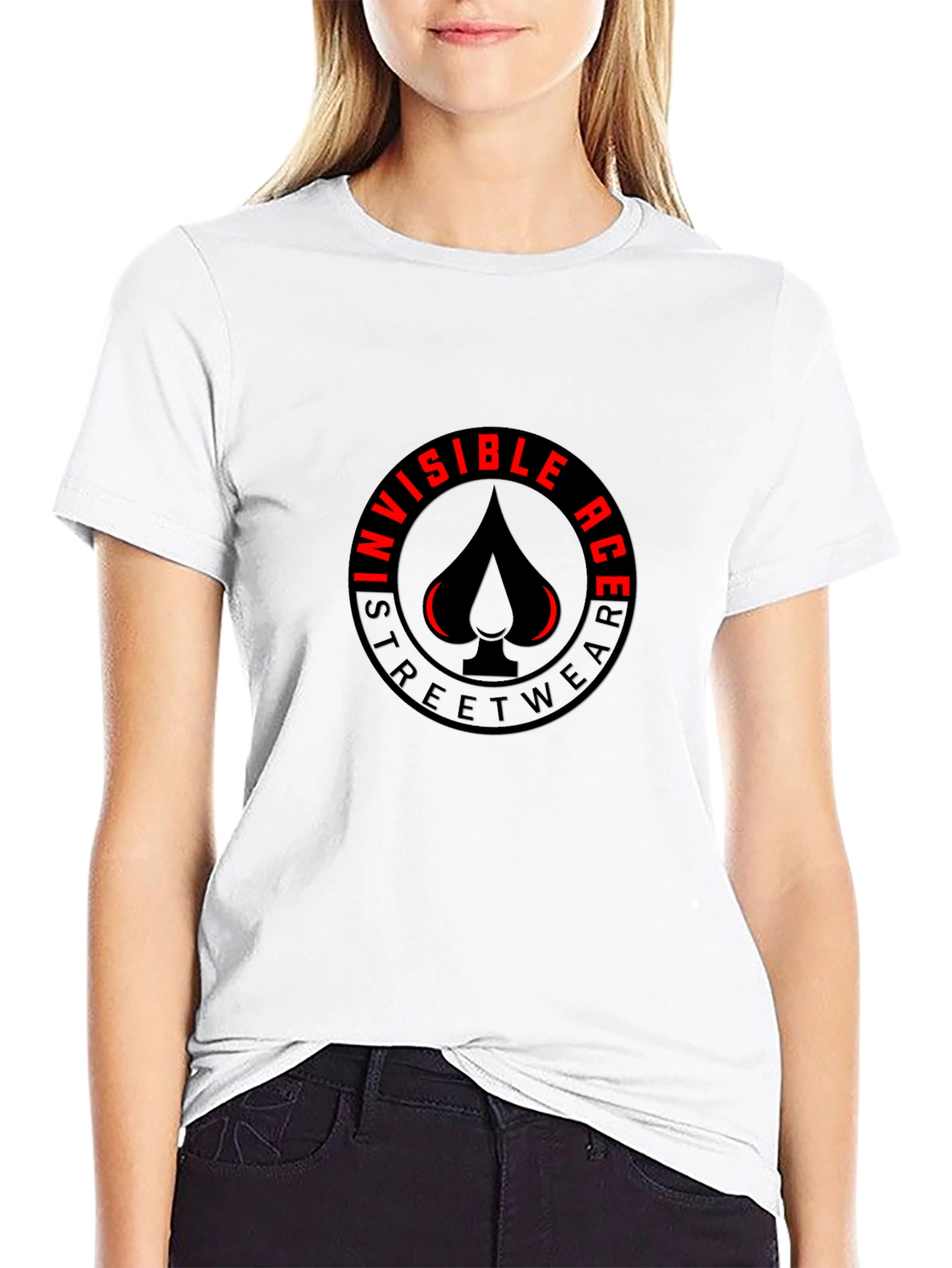 Invisible Ace Black Graphic T-Shirt