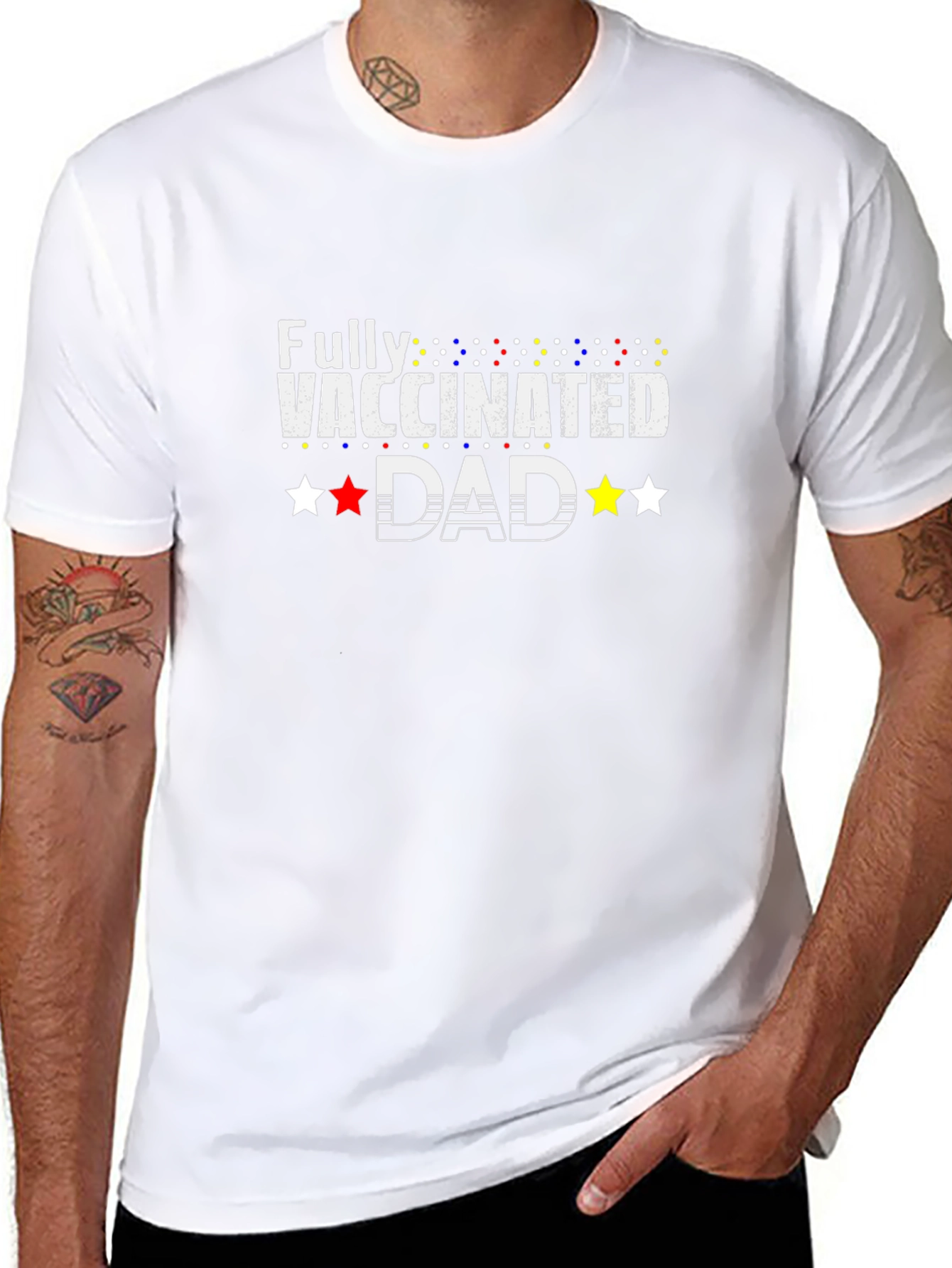 Fully Vaccinated Dad T-Shirt - Celebrate Safety!