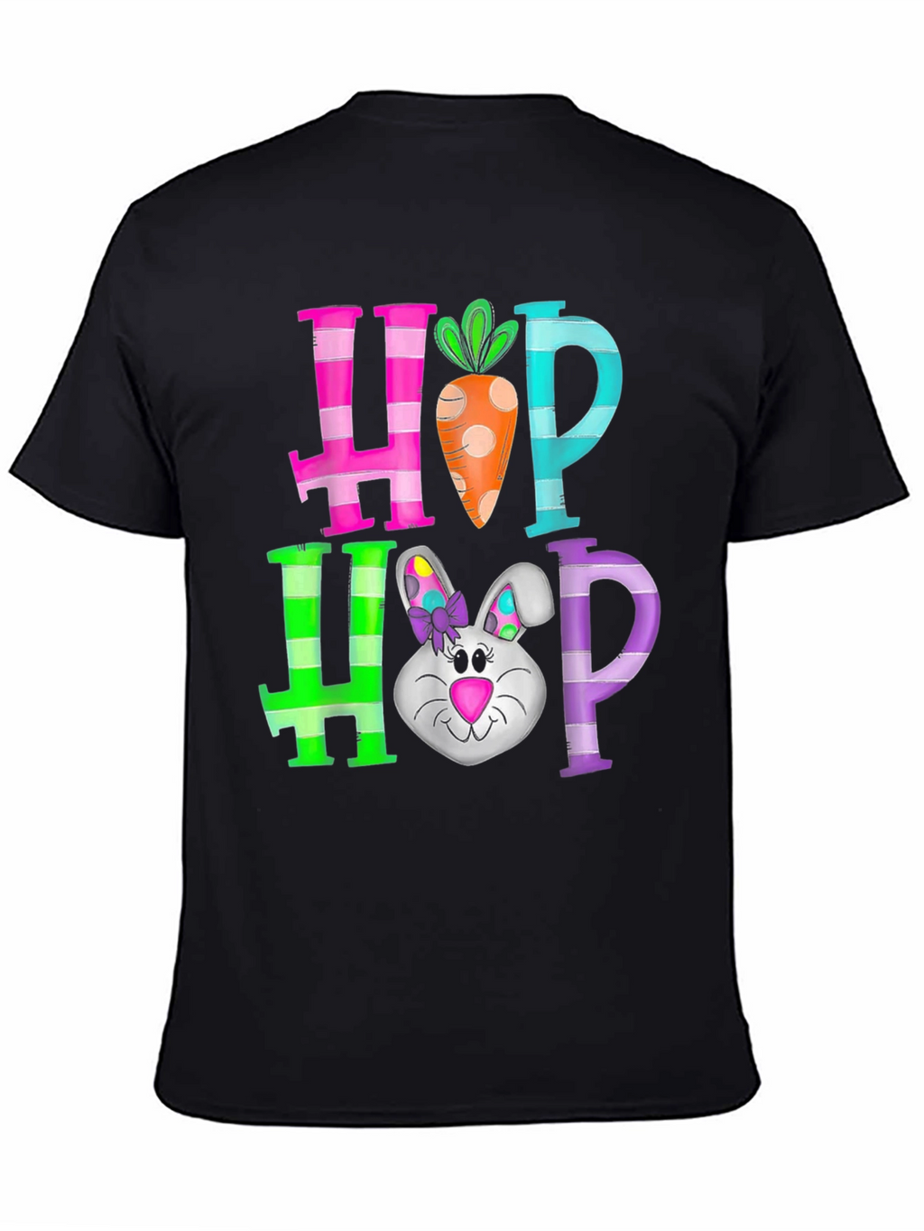 Hop Hop Easter T-Shirt Rabbit Carrot Tee