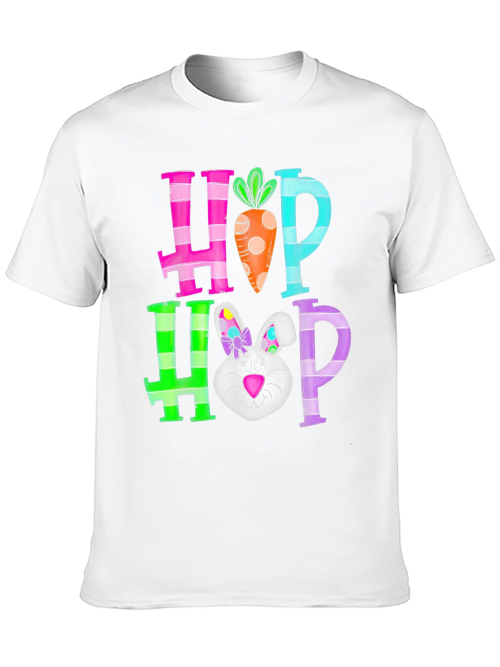 Hop Hop Easter T-Shirt Rabbit Carrot Tee