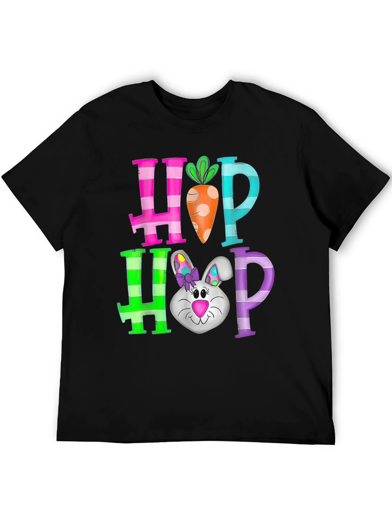 Hop Hop Easter T-Shirt Rabbit Carrot Tee