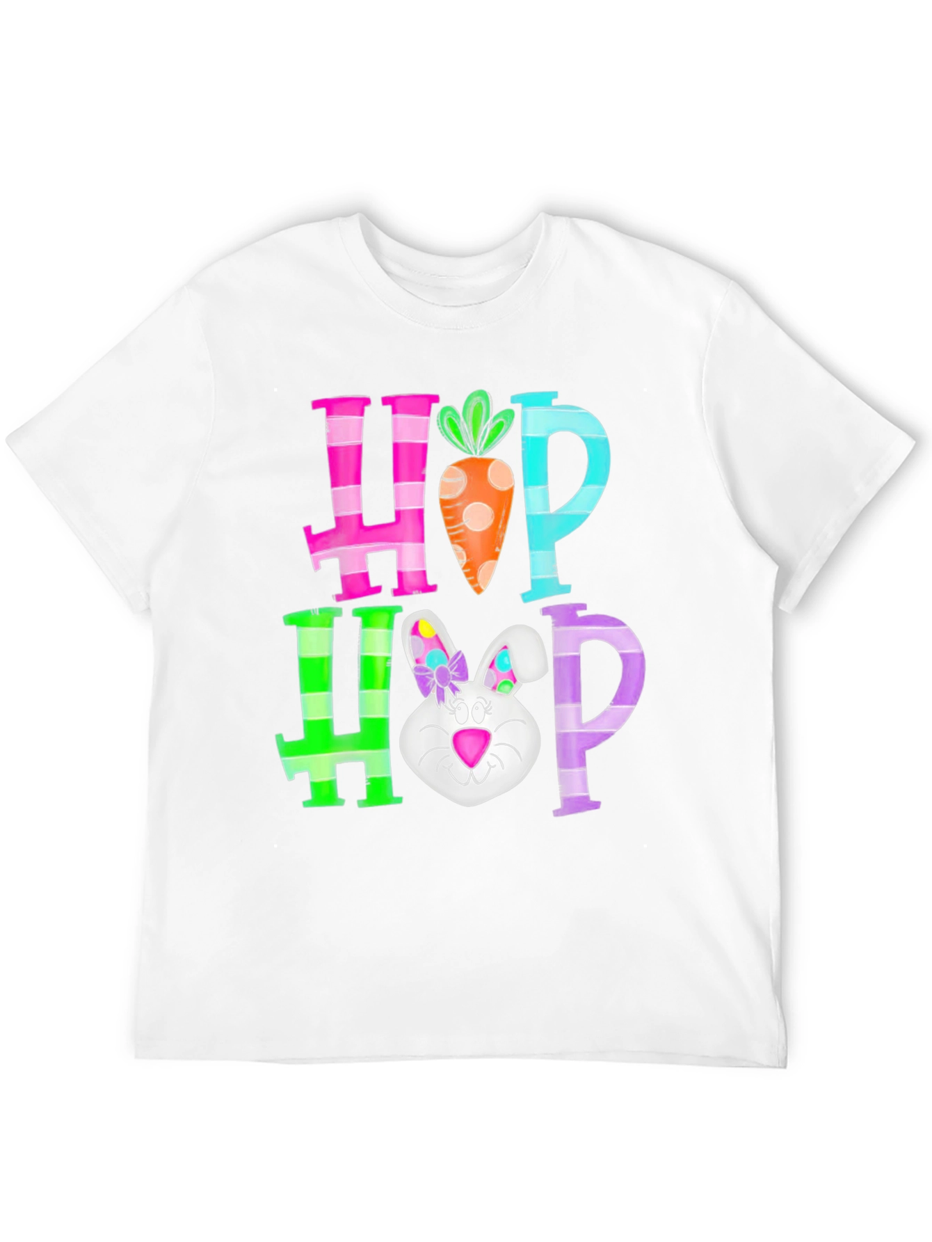 Hop Hop Easter T-Shirt Rabbit Carrot Tee