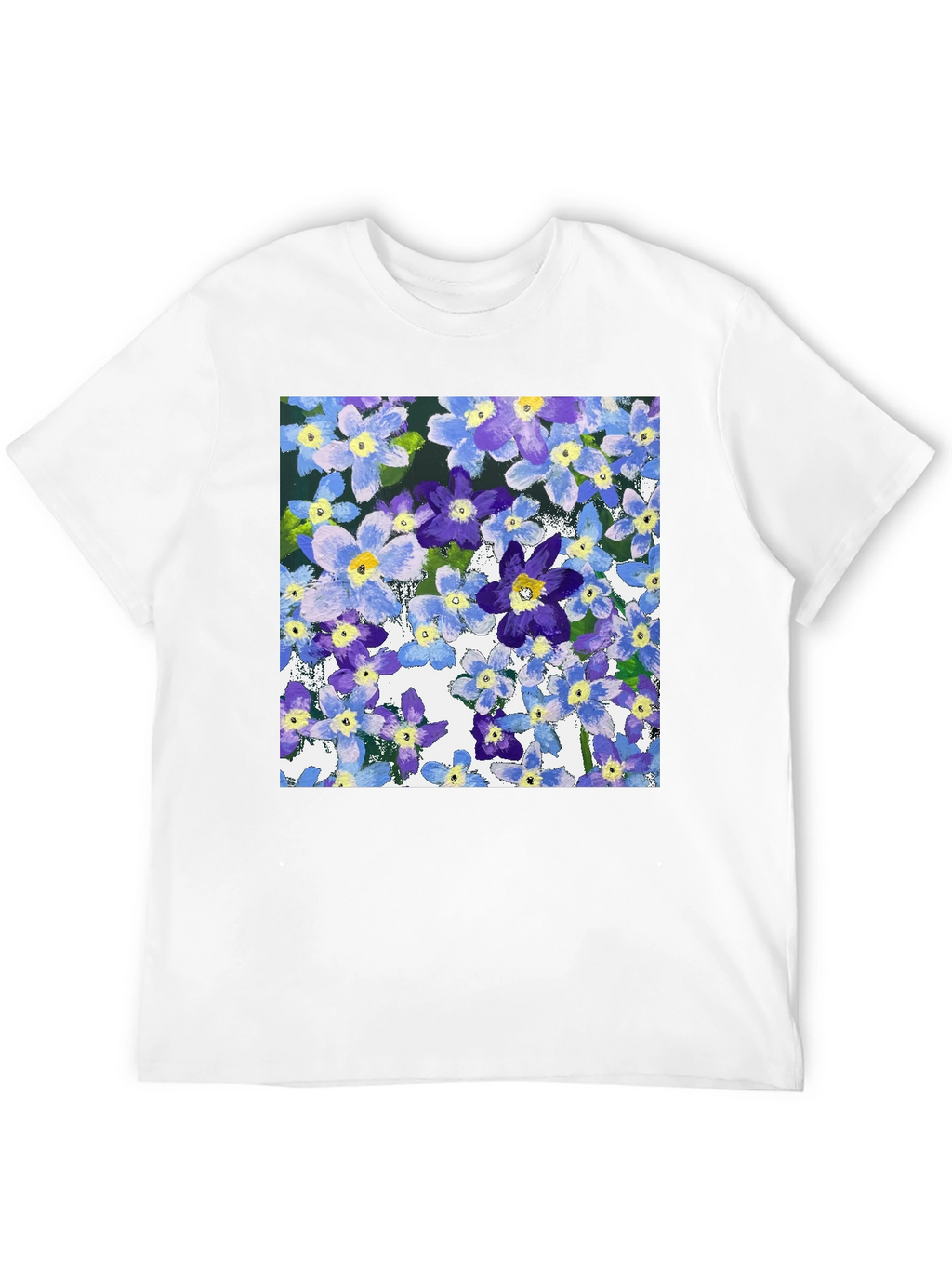 Floral Print T-Shirt: Painterly Bloom Tee