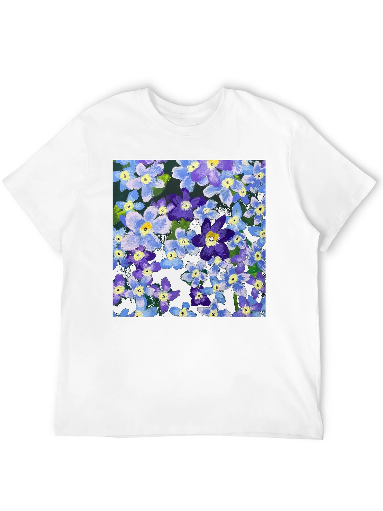 Floral Print T-Shirt: Painterly Bloom Tee