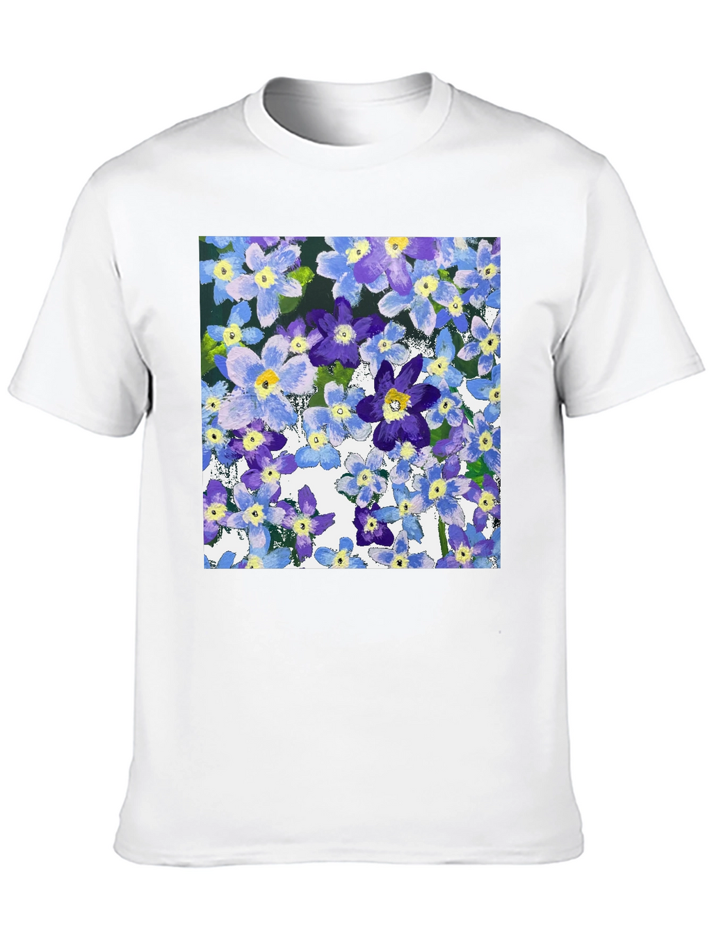 Floral Print T-Shirt: Painterly Bloom Tee