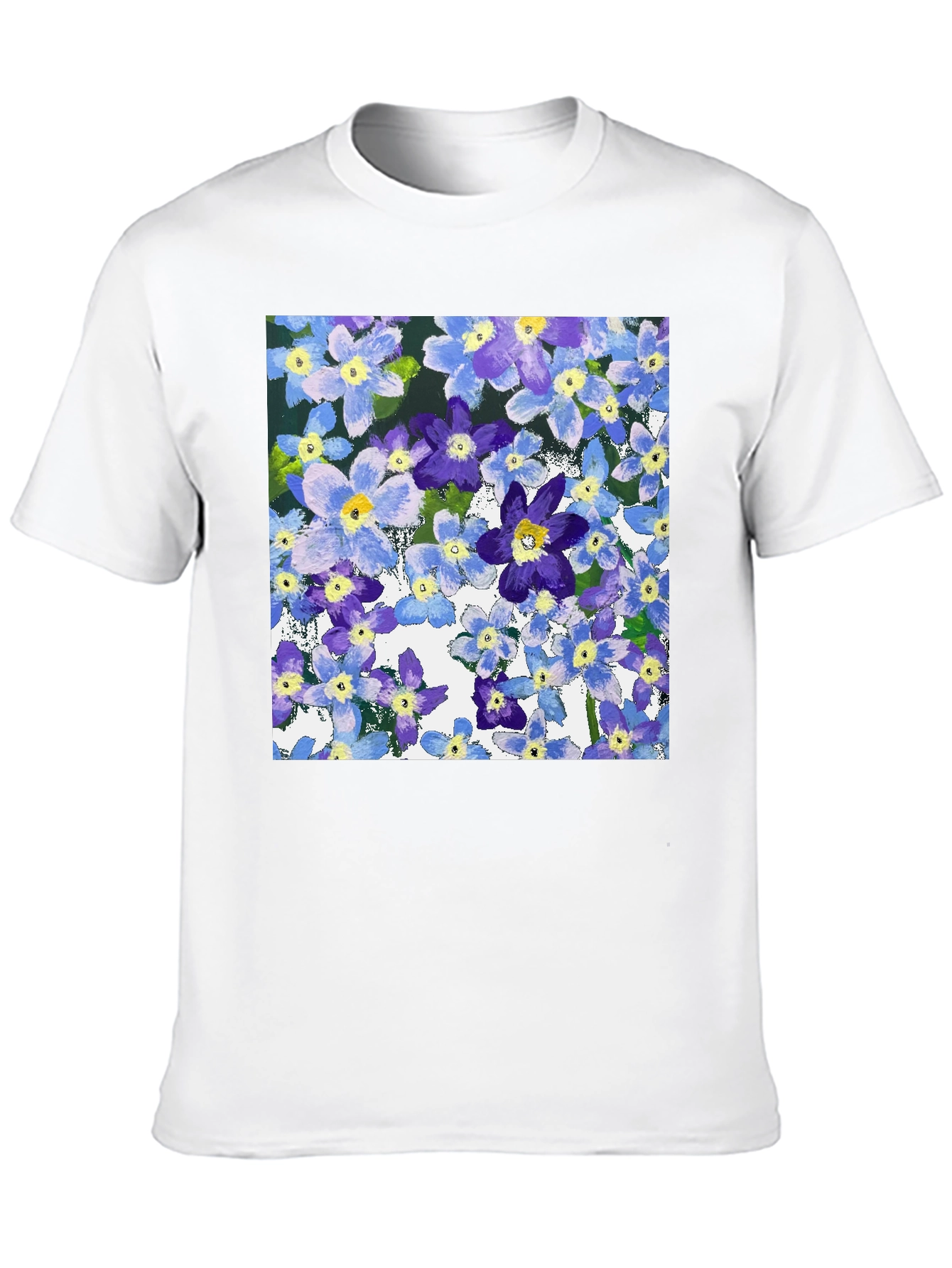Floral Print T-Shirt: Painterly Bloom Tee