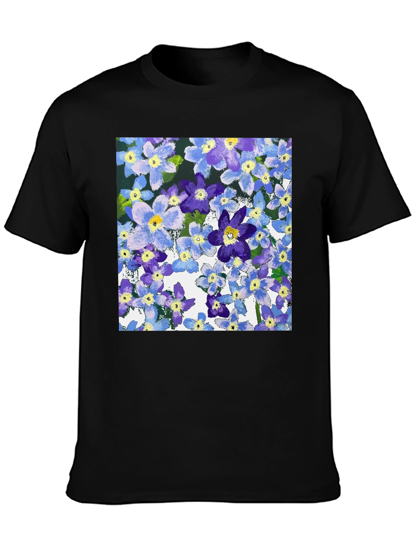 Floral Print T-Shirt: Painterly Bloom Tee