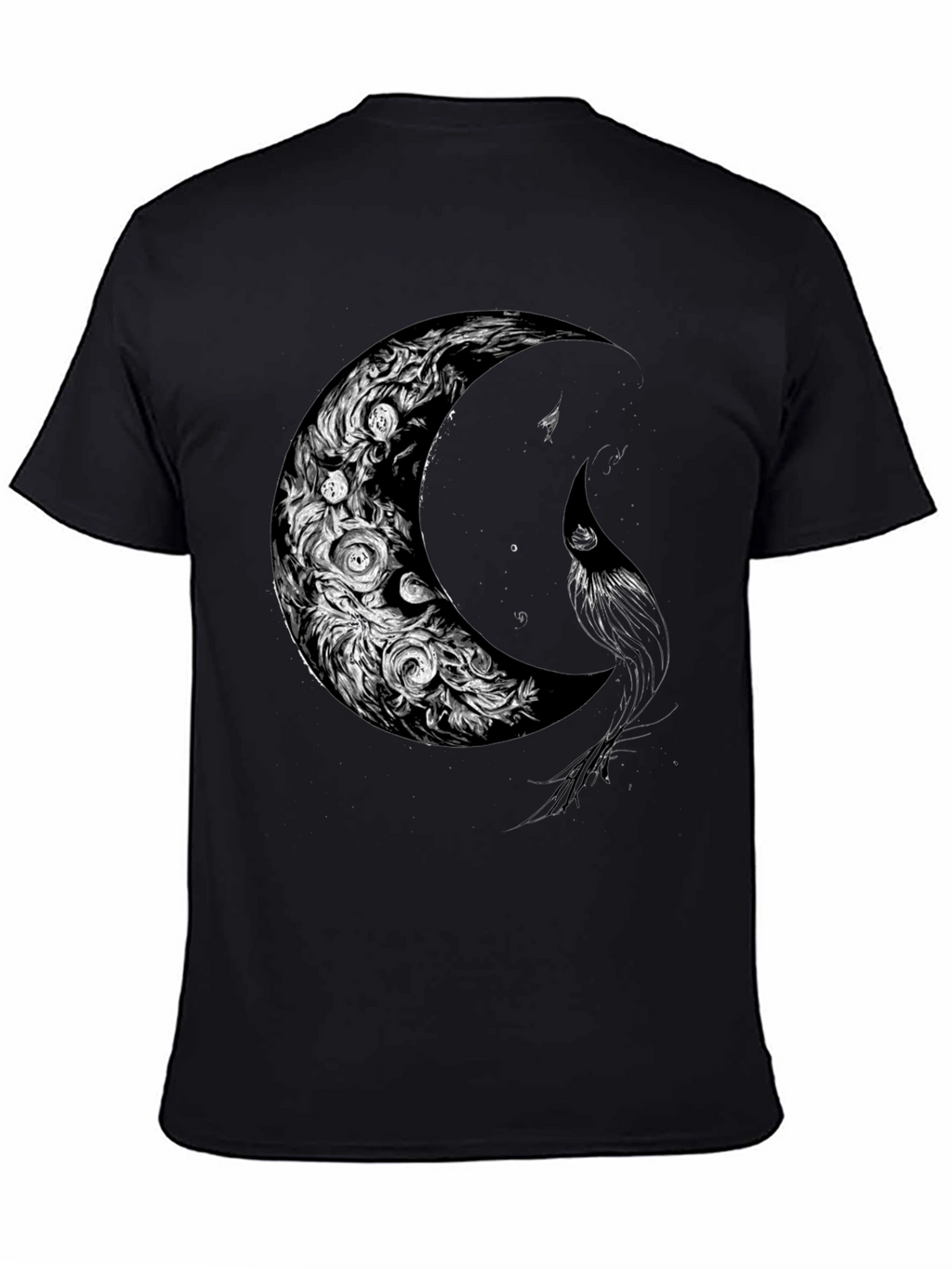 Crescent Moon Graphic Print Tee - Soft Cotton Blend
