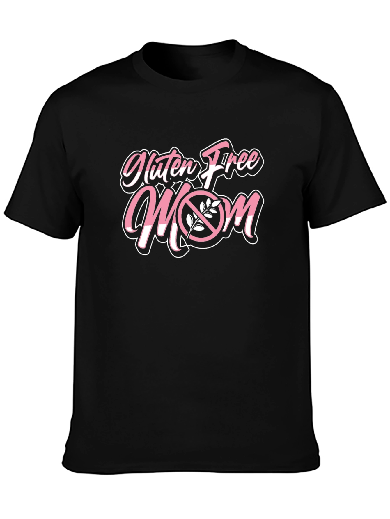 Gluten Free Mom Black Graphic T-Shirt